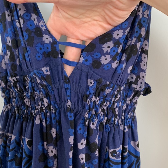 Rebecca Taylor Maxi Dress Blue Size 6 - Picture 4 of 14